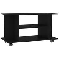 VidaXL Tv-meubel met wieltjes 80x40x40 cm spaanplaat zwart