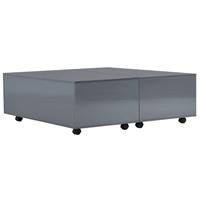 vidaXL Salontafel 100x100x35 cm hoogglans grijs