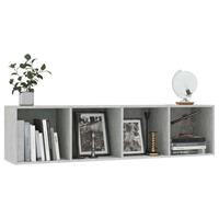 Boekenkast/Tv-meubel 143x30x36 cm betongrijs