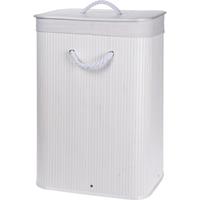 Witte bamboe wasmand 60 liter Wit