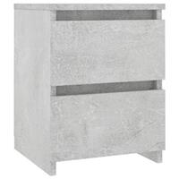 vidaxl Nachtkastje 30x30x40 cm bewerkt hout betongrijs