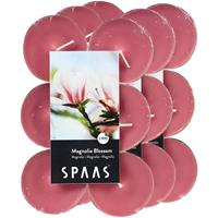 Candles by Spaas 36x Maxi geurtheelichtjes Magnolia Blossom/roze 10 branduren Roze