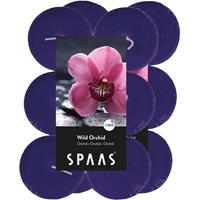 Candles by Spaas 24x Maxi geurtheelichtjes Wild Orchid/paars 10 branduren Paars