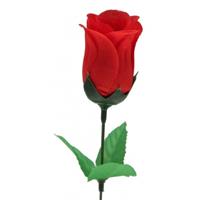 Voordelige rode roos kunstbloem 28 cm Rood