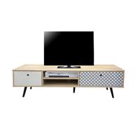 Leen Bakker TV-meubel Azoia - whitewash - 40x150x39 cm