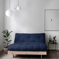 Karup Design 2-Sitzer »Schlafsofa ROOTS 140 cm Sofa Gestell Kiefer massiv unbehandelt Bezug Navy Blau«