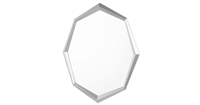 Beliani - Spiegel silber achteckig 91 x 66 cm Rahmen:MDF oeno - Silber