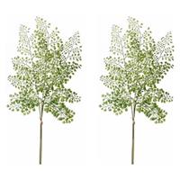 2x Kunstplant takken venushaar tak van 58 cm groen Groen