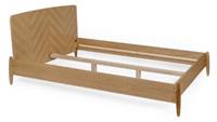 Woodman Massivholzbett "Farsta 1", im skandinavischen Design, Holzfurnier aus Eiche
