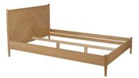 Woodman Massivholzbett "Farsta 2", im skandinavischen Design, Holzfurnier aus Eiche