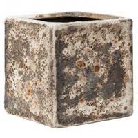 baqdesign Baq Lava Cube S 16x16x16 cm Relic Rust Metal bloempot binnen