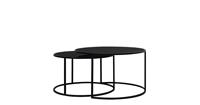 Light & Living Light&Living Salontafel Duarte glas mat zwart Set 44 x Ø75