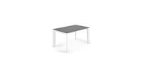 Kave Home - Axis uitschuifbare tafel 140 (200) cm porselein afwerking Vulcano Roca wit benen