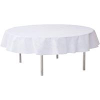 Santex Wit rond tafelkleed/tafellaken 180 cm stof Wit
