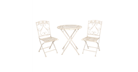 Clayre & Eef Tafel + 2 stoelen Ø 70x76 cm / 39x48x91 cm (2)