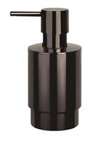 Spirella Premium Seifenspender "Nyo" in edlem Design | Flüssigseifen-Spender aus Edelstahl | Fassungsvermögen: 200ml | ØxH: 6,5 x 14 cm | Schwarz