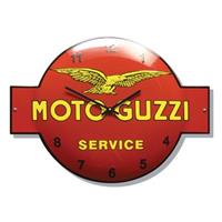 Topemaille Wandklok emaille Moto Guzzi service