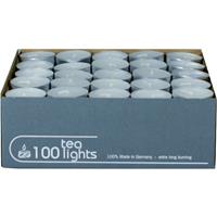 Enlightening Candles 100x Witte theelichtjes/waxinelichtjes 5 branduren Wit