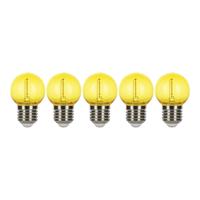 Bailey 5x Tropfenlampe Gelbe | LED-Filament 0,6W | E27 Kunststoff