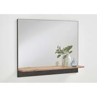 Leen Bakker Spiegel Bristol - eikenkleur/grijs - 62,5x80x14 cm