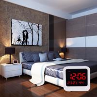 huismerk Bureauklok tabel digitale Backlight LED Alarm met tijd & datum & temperatuur & vochtigheid Display