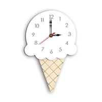 huismerk Ice Cream styling decoratieve Wandklok (wit)