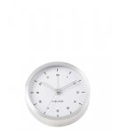 Karlsson Wekkers Alarm clock Tinge white dial Design Armando Breeveld Zilverkleurig