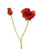 maxifleur Künstliche Mohn Stengel-Blume 70 cm rot