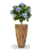 Hortensia Deluxe kunstplant op stam 90 cm blauw