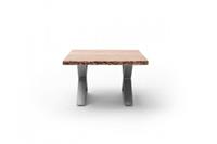 MCA furniture Couchtisch »Cartagena«, Couchtisch Massivholz mit Baumkante und natürlichen Rissen und Löchern