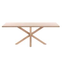 kavehome Argo tafel 160 cm natuurlijke melamine hout effect benen