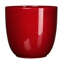 Edelman Montfoort Mica Decorations tusca pot rond donkerrood maat in cm: 31,5 x 35 ROOD