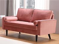Kauf-Unique 2-Sitzer-Sofa FLEUET - Samt - Altrosa