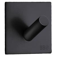 Smedbo BB zelfklevende haak vierkant 45mm zwart mat r rvs BB1092