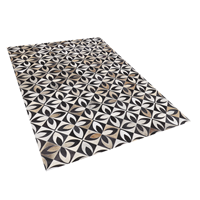 beliani Rechteckiger Teppich aus Kuhfell bunt schwarz/grau 140x200 cm Patchwork Ishan - Bunt