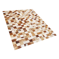 Beliani - Rechteckiger Teppich aus Kuhfell Patchwork braun/weiß 160x230 cm Camili