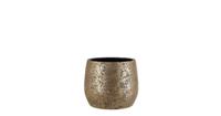 Mica Decorations clemente pot rond goud maat in cm: 25,5 x 32 - GOUD