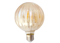 groenovatie E27 LED Filament Geribbeld Goud Globelamp 4W Extra Warm Wit Dimbaar