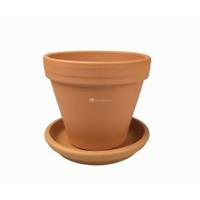 plantenwinkel.nl Terracotta pot 33 cm met schotel set