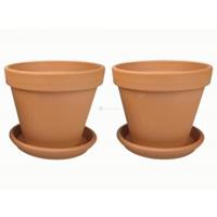 plantenwinkel.nl Terracotta pot 35 cm met schotel duo set