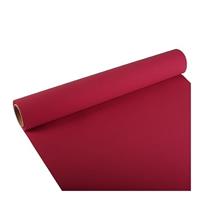 Set van 2x stuks tafelloper bordeaux rood 300 x cm papier - Feesttafelkleden