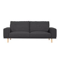 kavehome Noa grey 3-seater sofa with natural finishing legs 230 cm
