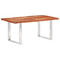 vidaXL Eetkamertafel met natuurlijke randen 6 cm 200 cm acaciahout