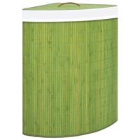 vidaxl Hoekwasmand 60 L bamboe groen