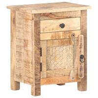 vidaXL Nachttisch 40x30x50 cm Raues Mangoholz Braun