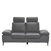 Möbel4Life Zweisitzer Sofa in Grau verstellbaren Armlehnen