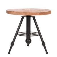 Möbel Exclusive Sofa Tisch aus Mangobaum Massivholz und Metall rund