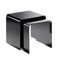 TopDesign Beistelltische in Schwarz Acrylglas (2-teilig)