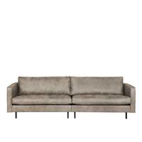 Basilicana Dreisitzer Couch in Grau Kunstleder 275 cm breit