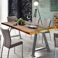 Möbel Exclusive Bunter Küchentisch im Loft Style Recyclingholz und Metall